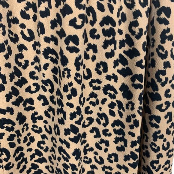 Banana Republic Animal Print Wide Leg Cropped Flowy Palazzo Pants Women's S - Picture 3 of 4
